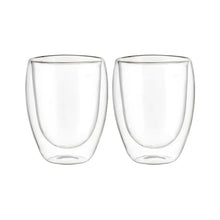Set 2 Vasos de Vidrio con Doble Pared de Cristal Térmico 360 ML - Vittori - vista lateral