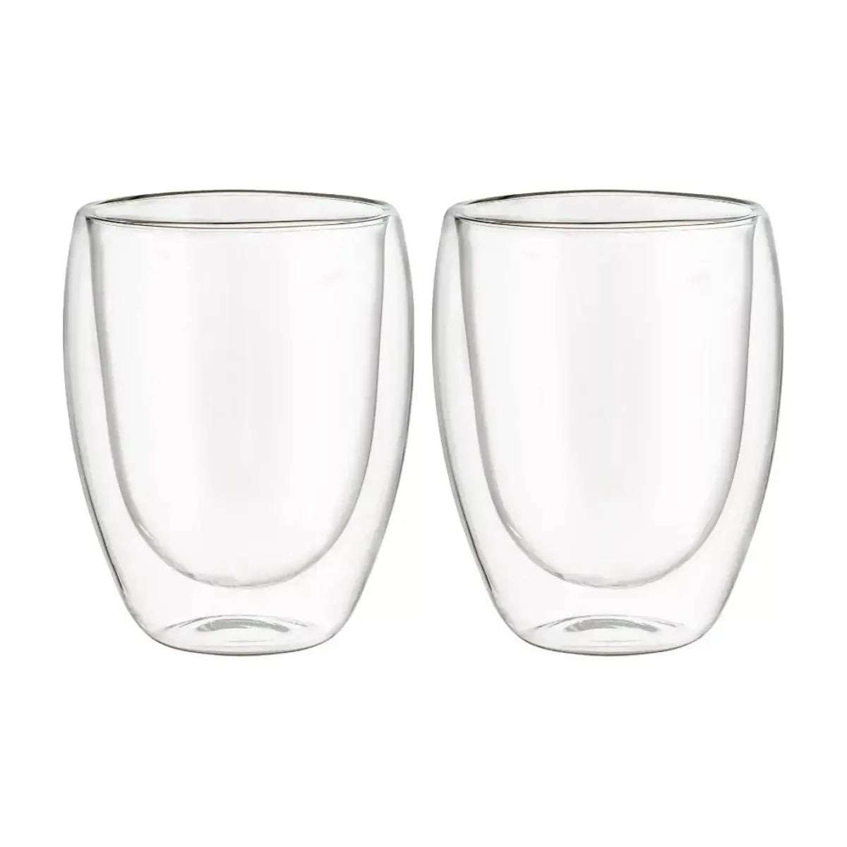 2 PZ Vasos de Vidrio con Doble Pared de Cristal Térmico 360 ML - Vittori - vista trasera