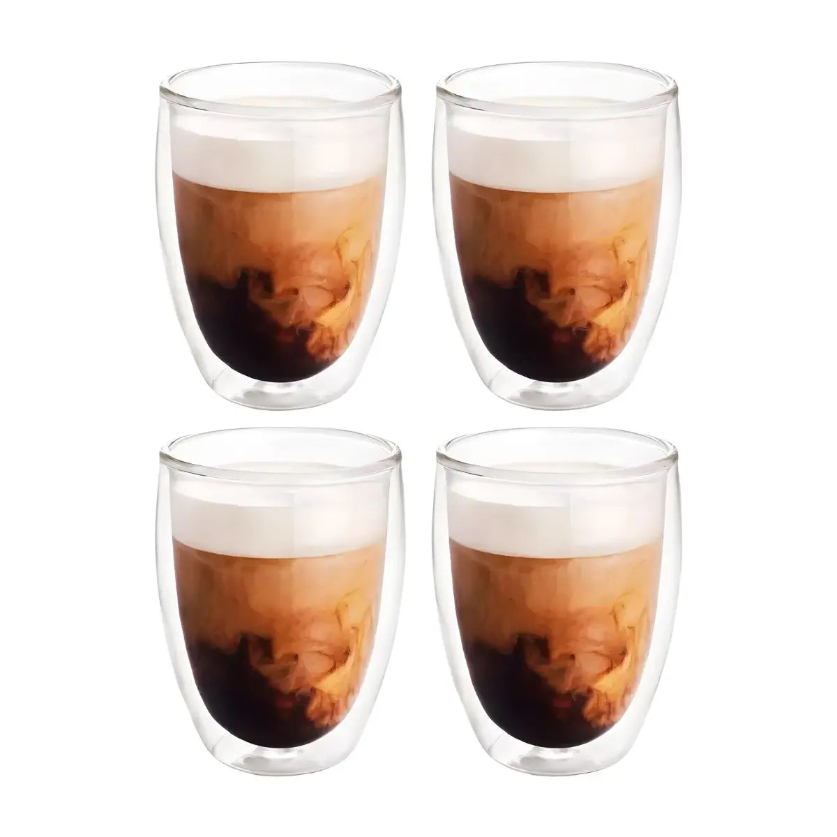 2 PZ Vasos de Vidrio con Doble Pared de Cristal Térmico 360 ML - Vittori - empaque