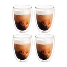 2 PZ Vasos de Vidrio con Doble Pared de Cristal Térmico 360 ML - Vittori - empaque