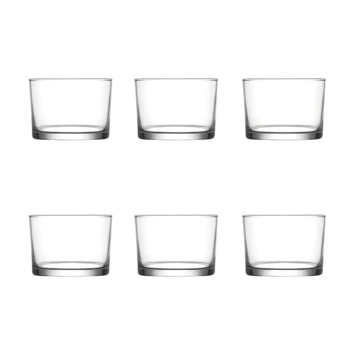 Juego 6 Vasos Dof Lav  Vidrio Liso 240 Ml Color Cristalino - Vittori - empaque
