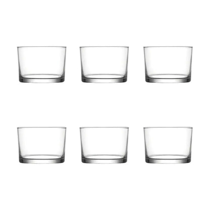Juego 6 Vasos Dof Lav  Vidrio Liso 240 Ml Color Cristalino - Vittori - empaque