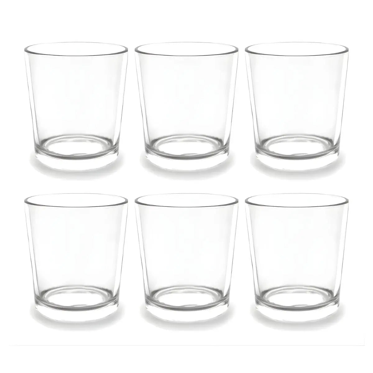 Juego 6 Vasos Dof Lav  Vidrio Liso 345 Ml Color Cristalino - Vittori - detalle