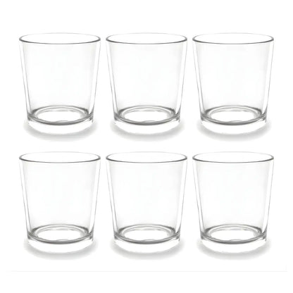 Juego 6 Vasos Dof Lav  Vidrio Liso 345 Ml Color Cristalino - Vittori - detalle