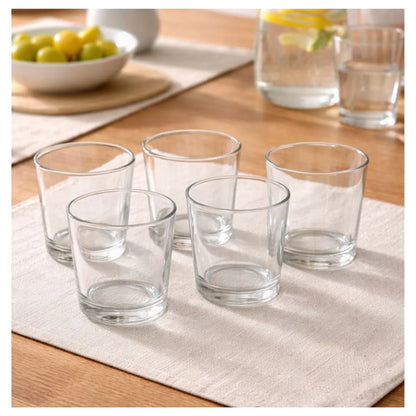 Juego 6 Vasos Dof Lav  Vidrio Liso 345 Ml Color Cristalino - Vittori - vista lateral