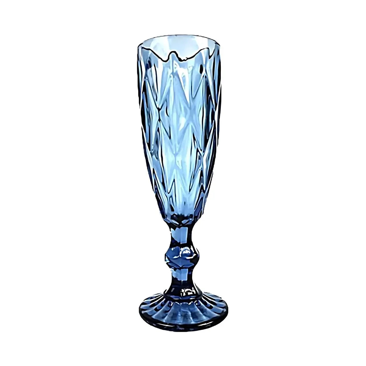 6 Copas Cristal Vino Flauta Libia Grande 170ml Elegir Color Azul Cobalto - Vittori - empaque