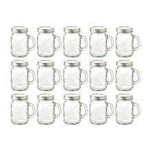 48 PIEZAS Mason Jar MINI c/Asa Tapa PLATA - Vittori