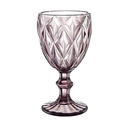 3 Copas Cristal Vino Agua Libia Grande 335ml Elegir Color Púrpura - Vittori - vista lateral