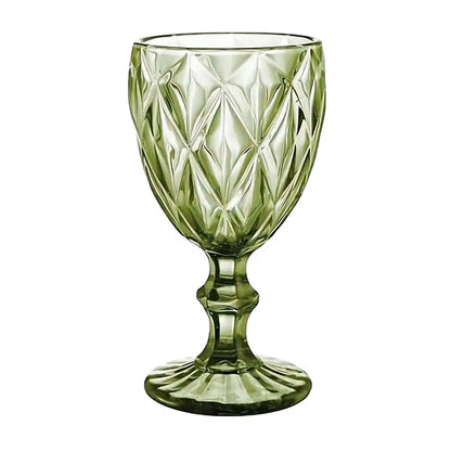 3 Copas Cristal Vino Agua Libia Grande 335ml Elegir Color Olivo - Vittori