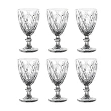 6 Copas Cristal Vino Agua Libia Grande 335ml Azul Cobalto Vittori - Vittori - vista lateral