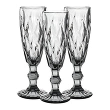 3 Copas Cristal Vino Flauta Libia Grande 170ml Humo Vittori - Vittori