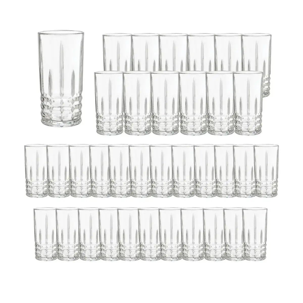 36 Piezas Vaso De Vidrio High Ball Preston 480 Ml - Vittori - empaque