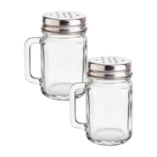 Set 2 Saleros De Cristal Mason Jar Liso 10 Ml - Vittori