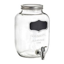 Dispensador Vitrolero Vidrio con llave para 4 litros Bebidas, aguas refrescos - Vittori - vista lateral