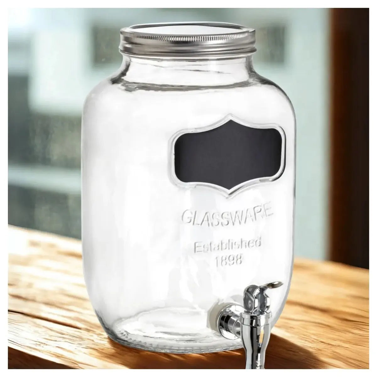 Dispensador Vitrolero Vidrio con llave para 4 litros Bebidas, aguas refrescos - Vittori - empaque