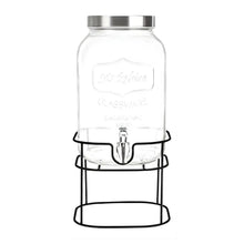 Dispensador Bebidas Con Base 5 Lt Vitrolero Vidrio Vintage - Vittori - vista trasera