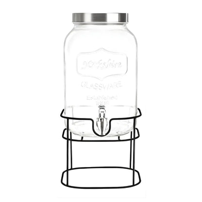 Dispensador Bebidas Con Base 5 Lt Vitrolero Vidrio Vintage - Vittori - vista trasera
