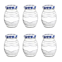 Set 6 Frascos Organizador Especieros Vidrio AZUL - Vittori - vista trasera
