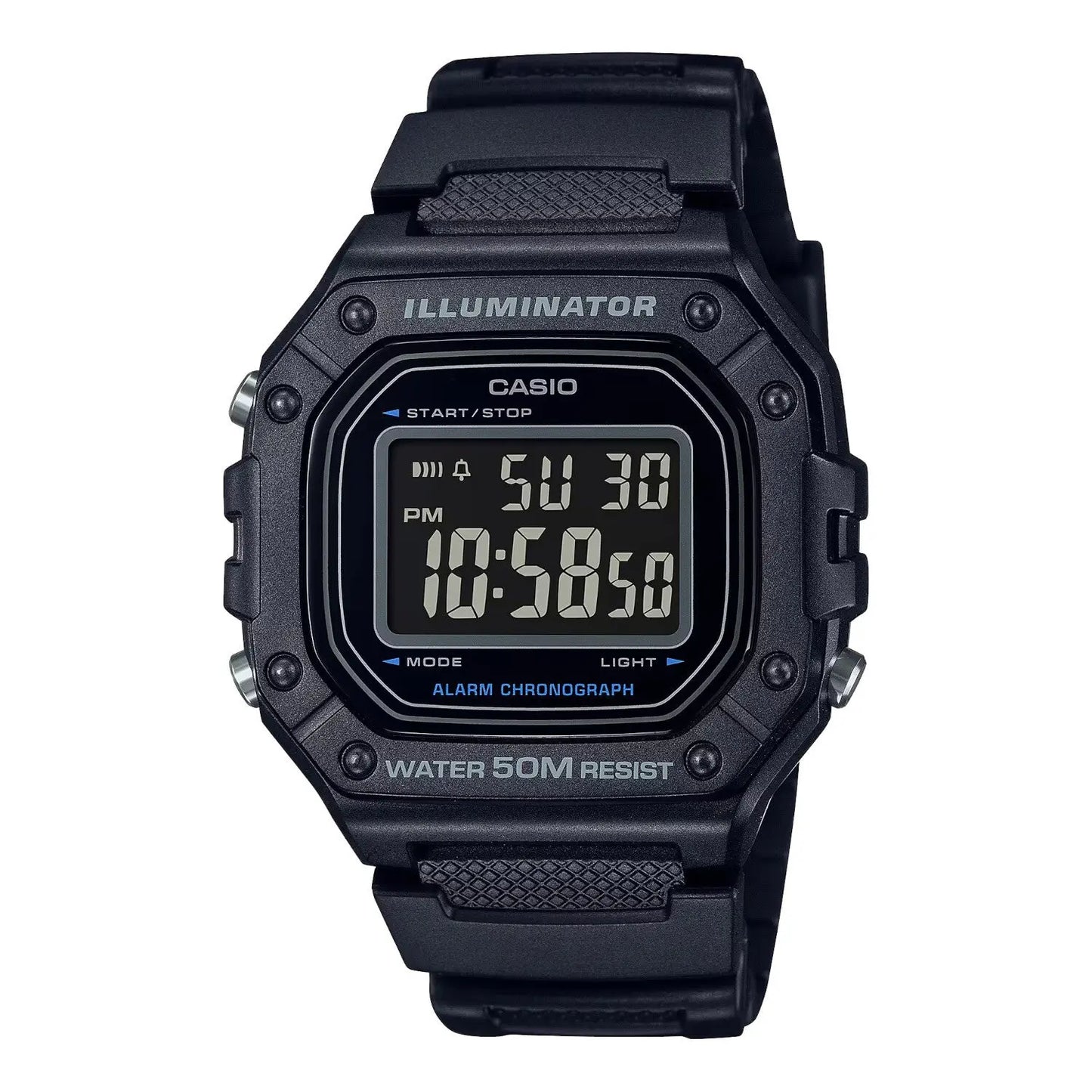 Reloj Casio Illuminator W-218H-1BVCF Color Negro - Casio - empaque