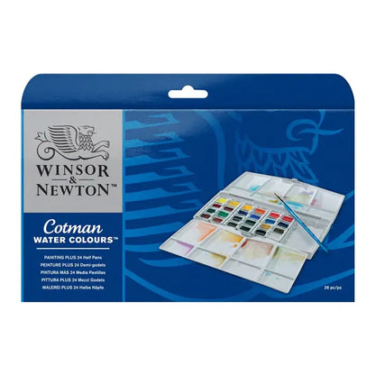 Estuche Portátil C/24 Acuarelas Cotman Plus 376 1/2p Winsor - marchante.shop