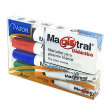 Marcadores Azor para Pizarrón Blanco 6mm Magistral Didactico 4 Piezas - marchante.shop