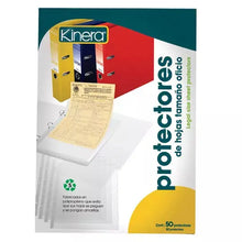Protector Hoja Carpeta Tamaño Oficio Kinera Paquete 50 hojas - Kinera
