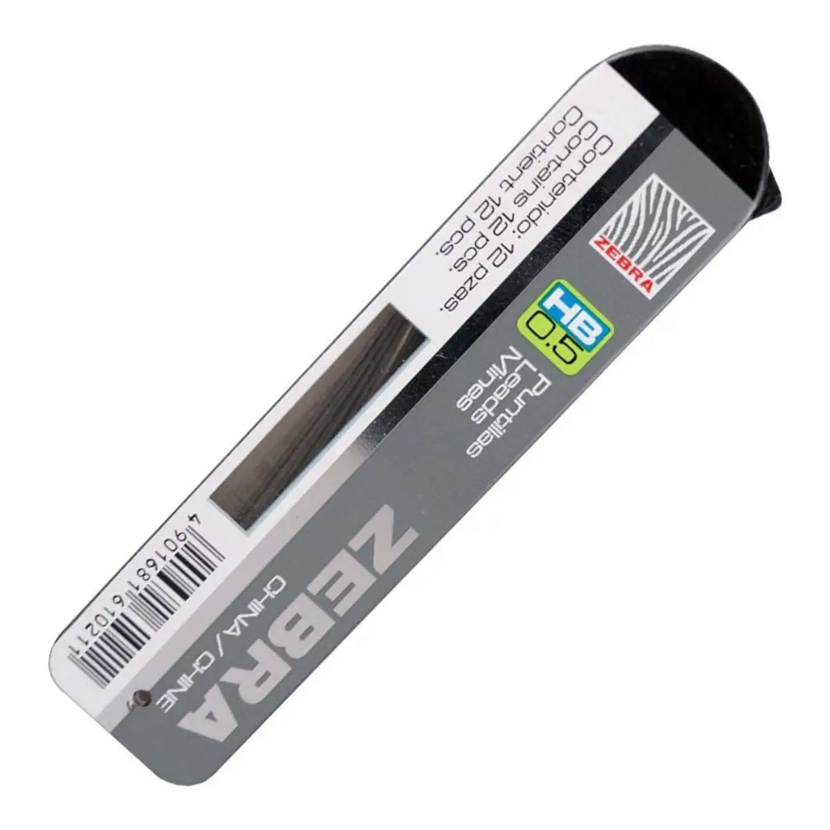 Pack 12 Tubos Puntillas Zebra Hb 0.5mm 12 Puntillas C/ Tubo - Zebra - vista lateral