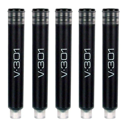 5 Cartuchos Repuesto Pluma Fuente V-301 Zebra Tinta Negra - Zebra