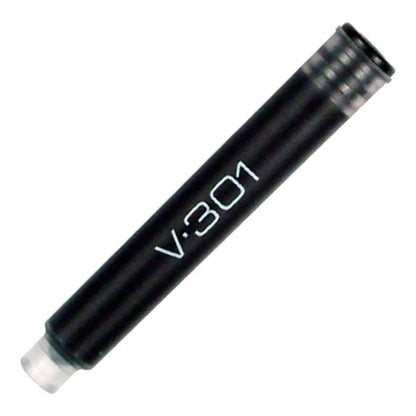 5 Cartuchos Repuesto Pluma Fuente V-301 Zebra Tinta Negra - Zebra - vista lateral