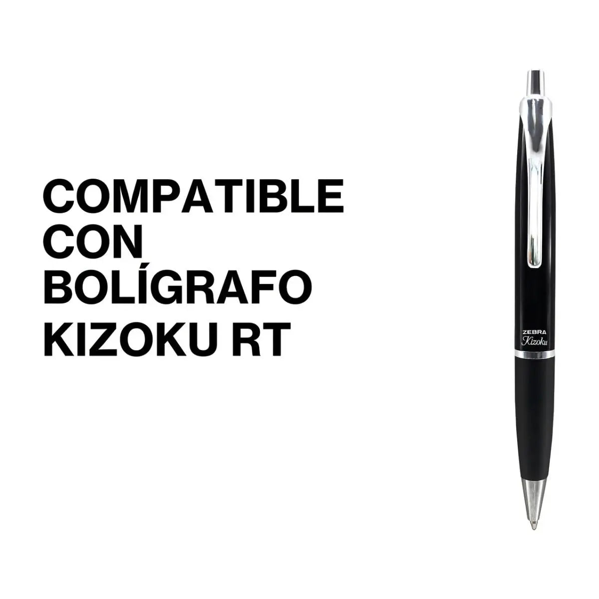 2 Piezas Repuesto Zebra Boligrafo Slide Kizoku Color Negro - Zebra - empaque