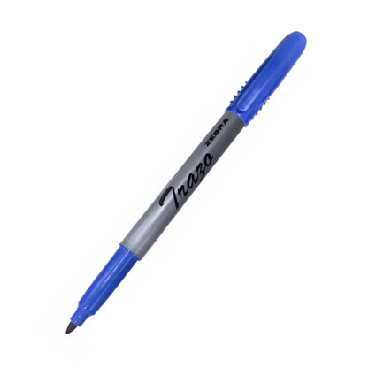 Marcador Tinta Permanente Zebra Punto Fino Azul Escolar - Zebra