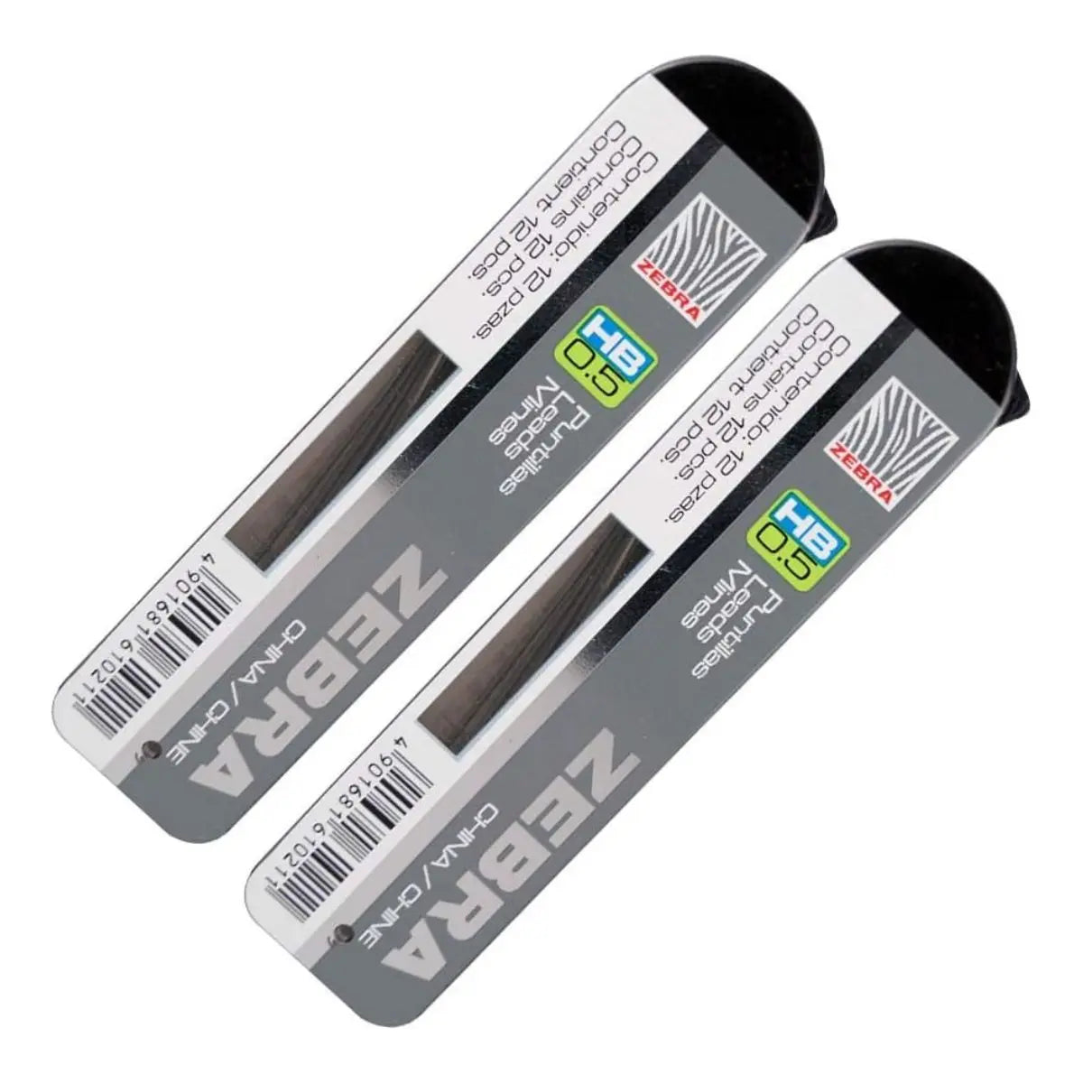 2 Tubos Puntillas Grafito Hb Zebra Lapicero 0.5 Mm - Zebra