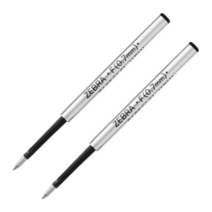 2 Repuestos F Boligrafos Zebra 0.7mm Tinta Gel Color Negro - Zebra