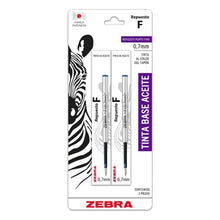 2 Repuestos F Boligrafos Zebra 0.7mm Tinta Gel Color Azul - Zebra
