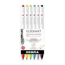 6 Marcador Clickart Surtido Zebra - Zebra - empaque