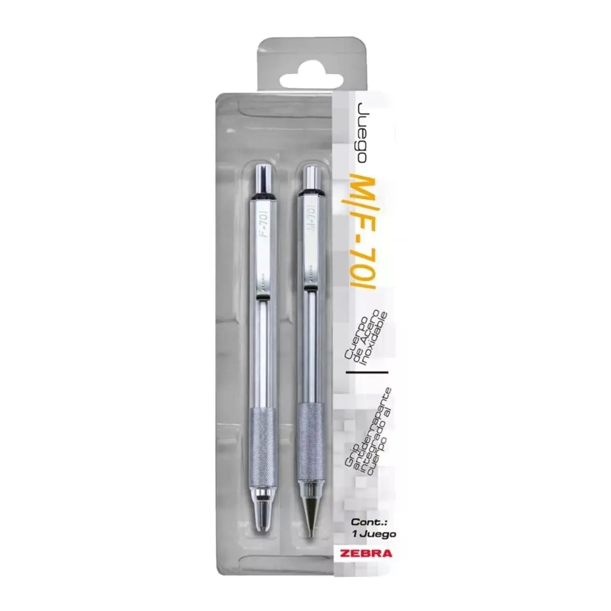 Juego Boligrafo F 701 Y Lapicero M 701 Zebra Retractil 0.7mm - Zebra - vista lateral