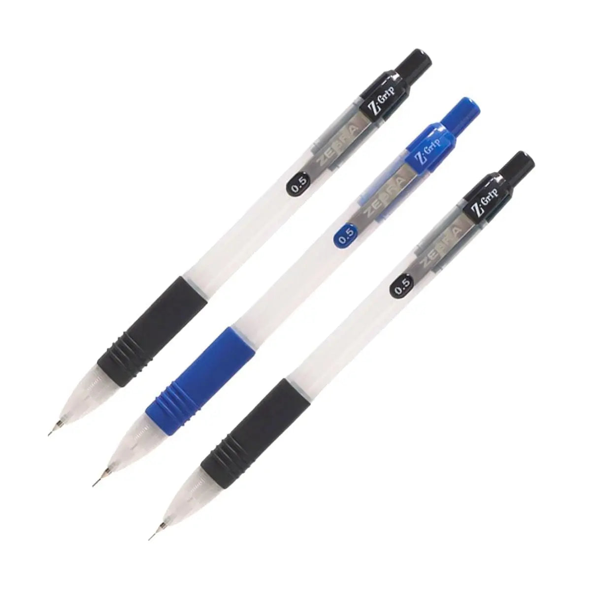 3 Lapiceros Portaminas Z Grip Zebra Retractil 0.5mm - Zebra - empaque