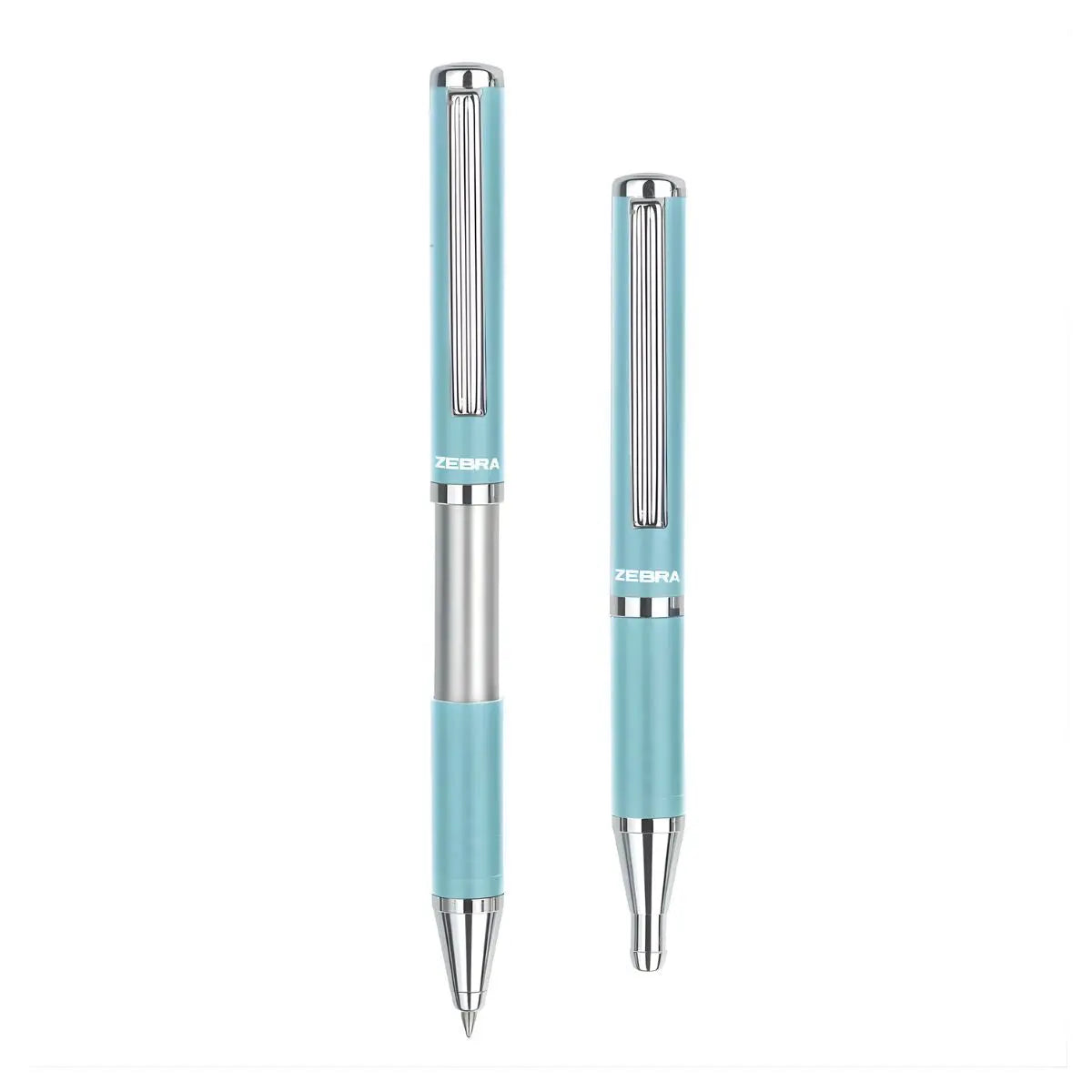 Pluma Slide Pen Zebra Punto Mediano Color Azul Claro - Zebra - detalle