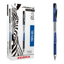 12 Boligrafos Gel J-roller Le Zebra Tinta Azul 0.7 Mm - Zebra