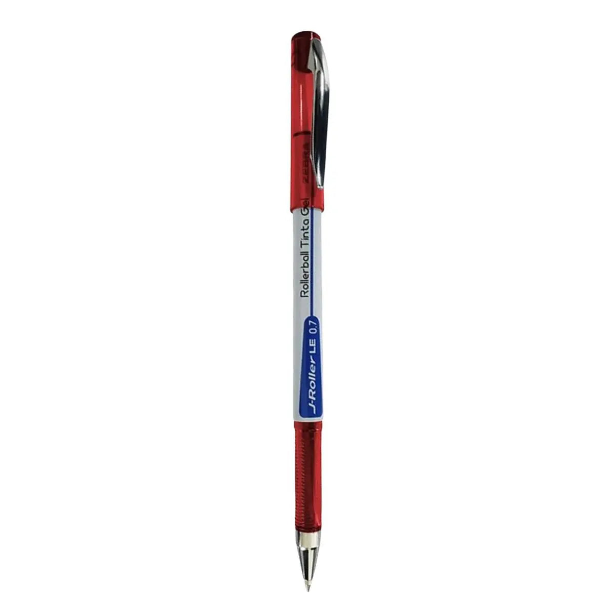 12 Boligrafos Gel J-roller Le Zebra Tinta Roja 0.7 Mm - Zebra - vista lateral