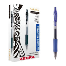 12 Plumas Sarasa Gel Azul P/ Medio Zebra - Zebra - vista lateral