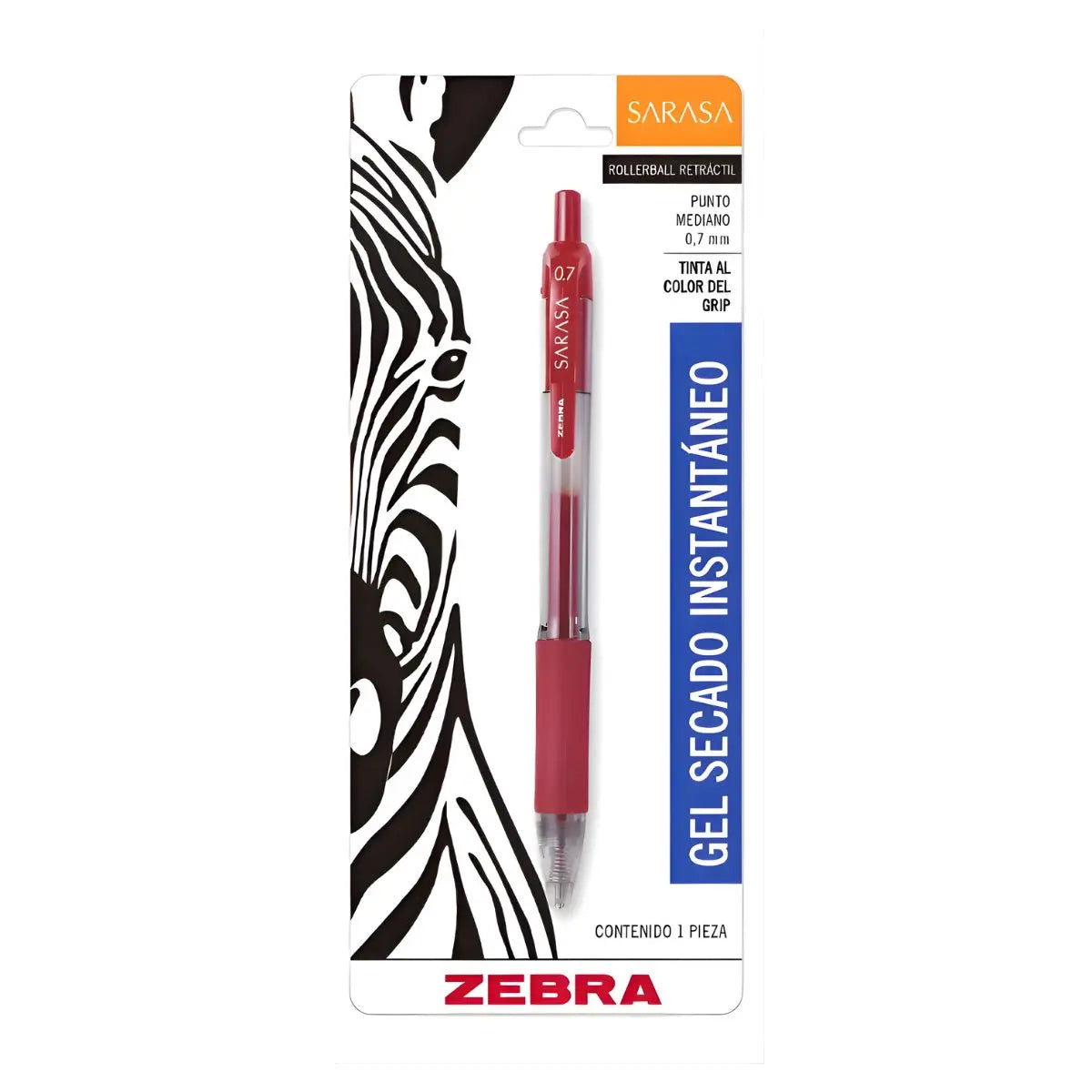 Boligrafo Sarasa mediano Rojo Zebra - Zebra - detalle