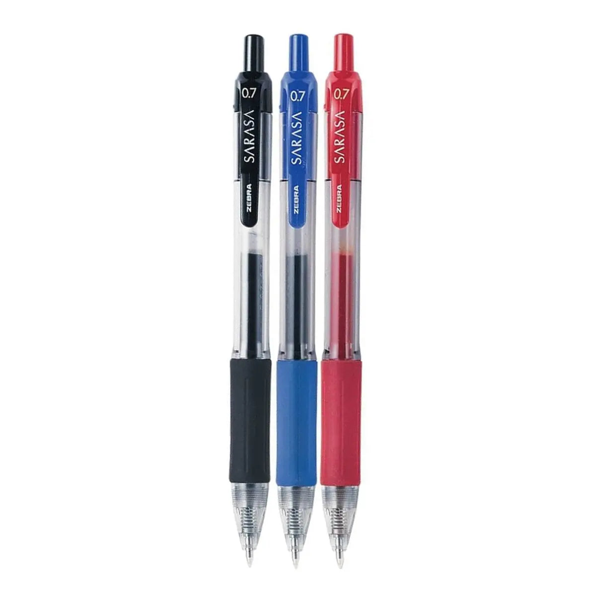 3 Boligrafo Sarasa retractil neg/azu/roj Zebra - Zebra - vista lateral