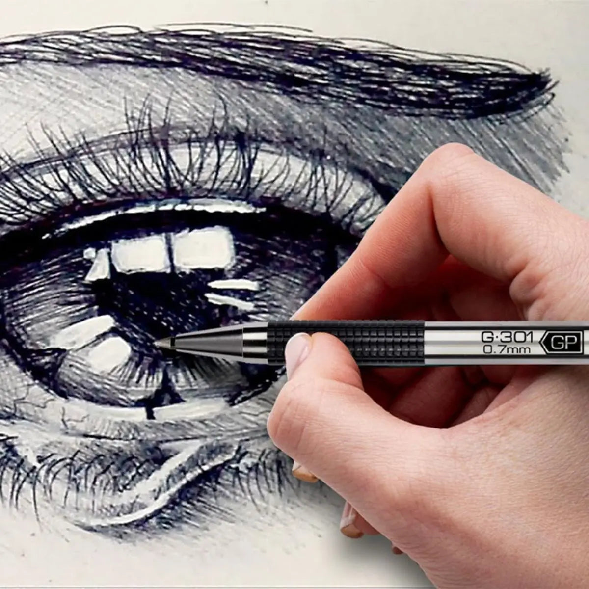Boligrafo Gel Retractil G-301 Zebra Tinta Negra 0.7 Mm - Zebra - vista trasera