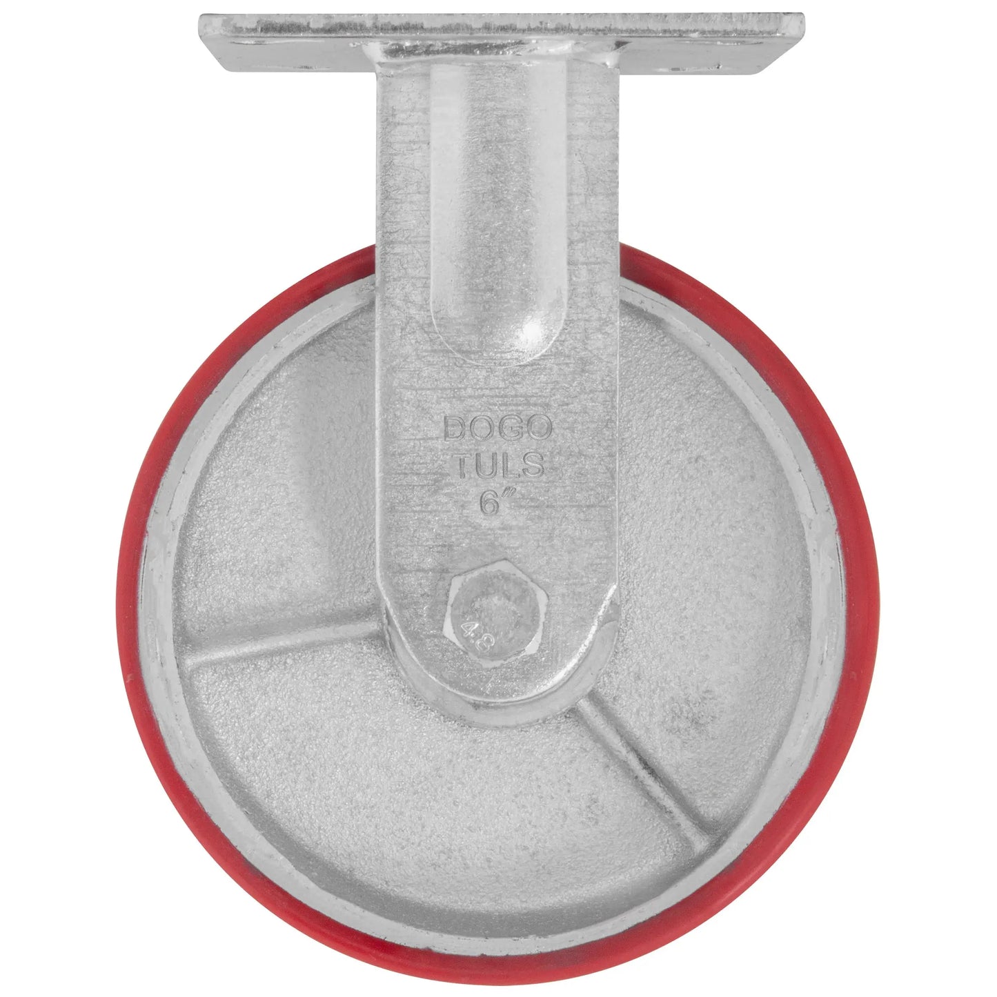 Rodaja Fierro PU Rojo 6" Dogotuls Fija - Dogotuls - vista trasera
