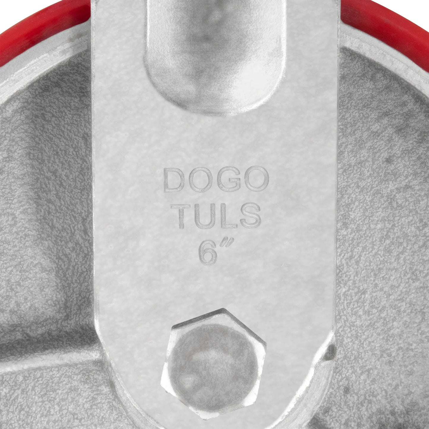 Rodaja Fierro PU Rojo 6" Dogotuls Fija - Dogotuls - vista lateral