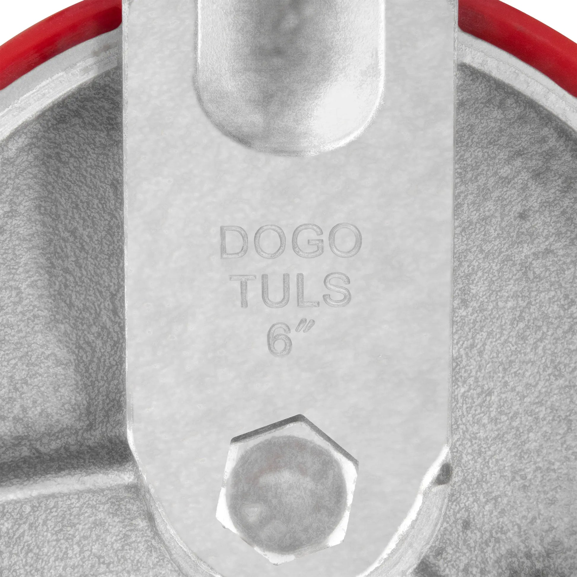 Rodaja Fierro PU Rojo 6" Dogotuls Fija - Dogotuls - vista lateral