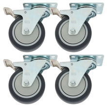 RODAJA PP Y TPR GRIS GIRATORIA FRENO 4" - Dogotuls