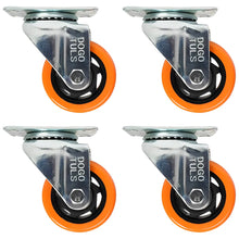 4 Rodaja Pvc Naranja Giratoria Placa 4 90kg Dogotuls - Dogotuls