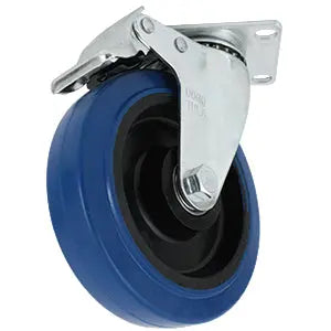 4 Pzs Rueda Goma Elastica Giratoria Dogotuls Rodaja Azul 4´´ - Dogotuls